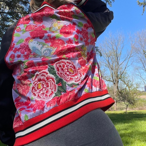 Silence + Noise Embroidered Bomber Jacket - Picture 3 of 4